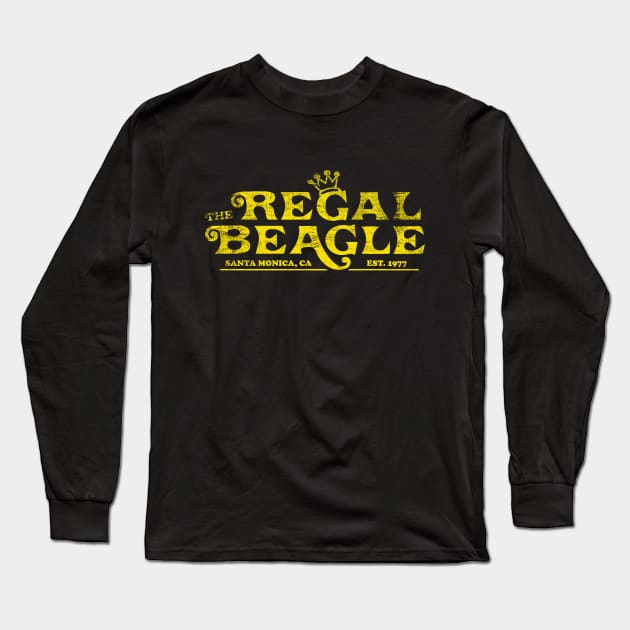 Regal Beagle Distressed Long Sleeve T-Shirt by Balonku